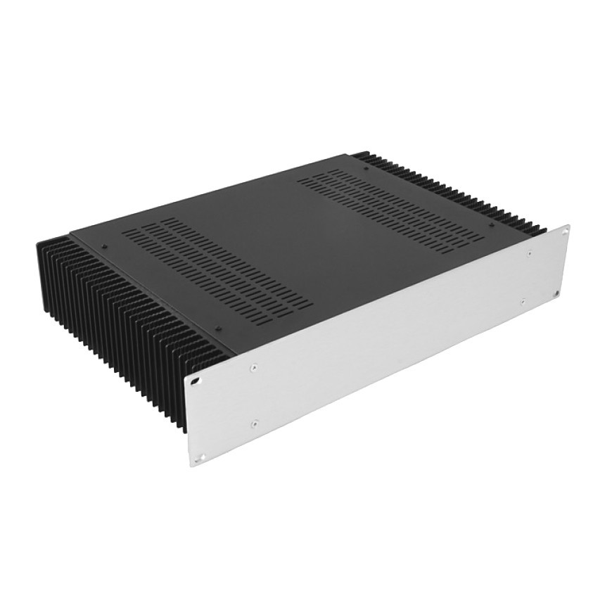 HIFI 2000 Heatsink Case 2U 300mm - Front 4mm Silver