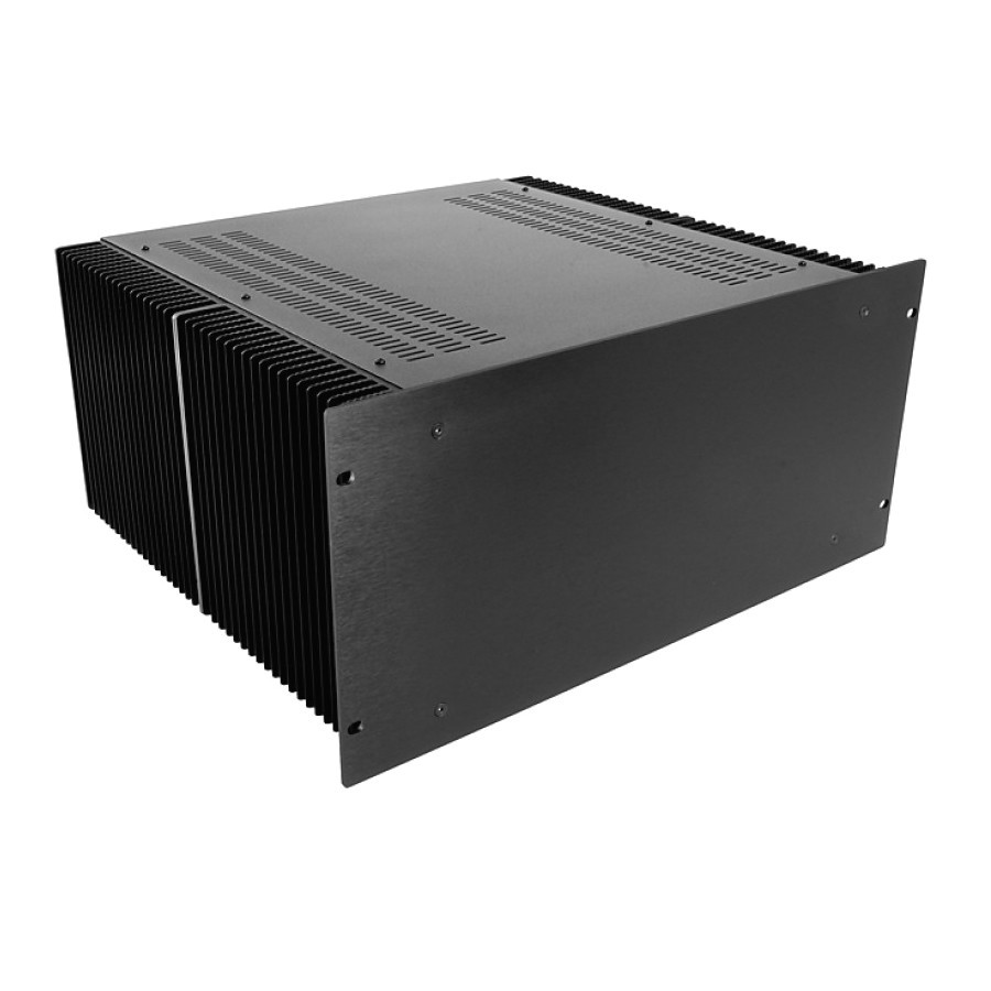 HIFI 2000 Boitier dissipateur 5U 400mm - Facade 4mm Noir