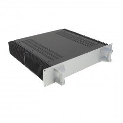 HIFI 2000 Boitier dissipateur 2U 400mm - Facade 4mm Silver