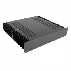 HIFI 2000 Boitier dissipateur 2U 400mm - Facade 4mm Noir