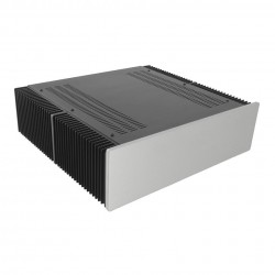 Hifi 2000 - Boitier dissipateur 400mm 3U - Facade 10mm Silver