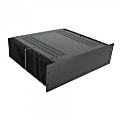 Hifi 2000 - Boîtier dissipateur 400mm 3U - Facade 4mm Noire