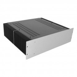 HIFI 2000 3U Heatsink Chassis 400mm - 4mm front Silver