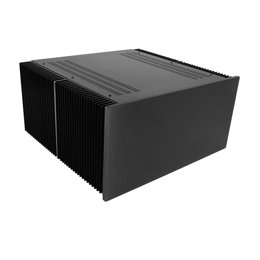 HIFI 2000 Case with Heatsink 5U 500mm 10mm Black Front Panel