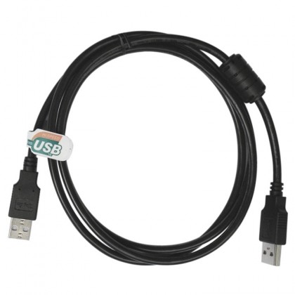 USB-A male / USB-A male 2.0 Cable with ferrite 1m