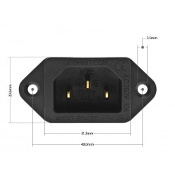 FURUTECH FI-06 G Embase IEC Cuivre pur plaqué Or