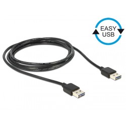 DELOCK EASY-USB Câble USB 2.0 reversible USB-A mâle vers USB-A mâle 1m