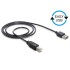 DELOCK EASY-USB Câble USB 2.0 reversible USB-A mâle vers USB-B mâle 1m