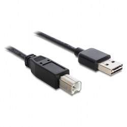 DELOCK EASY-USB 2.0 Cable USB-A male to USB-B male 1m