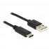 DELOCK USB 2.0 Cable USB-A male to USB-C male 1m