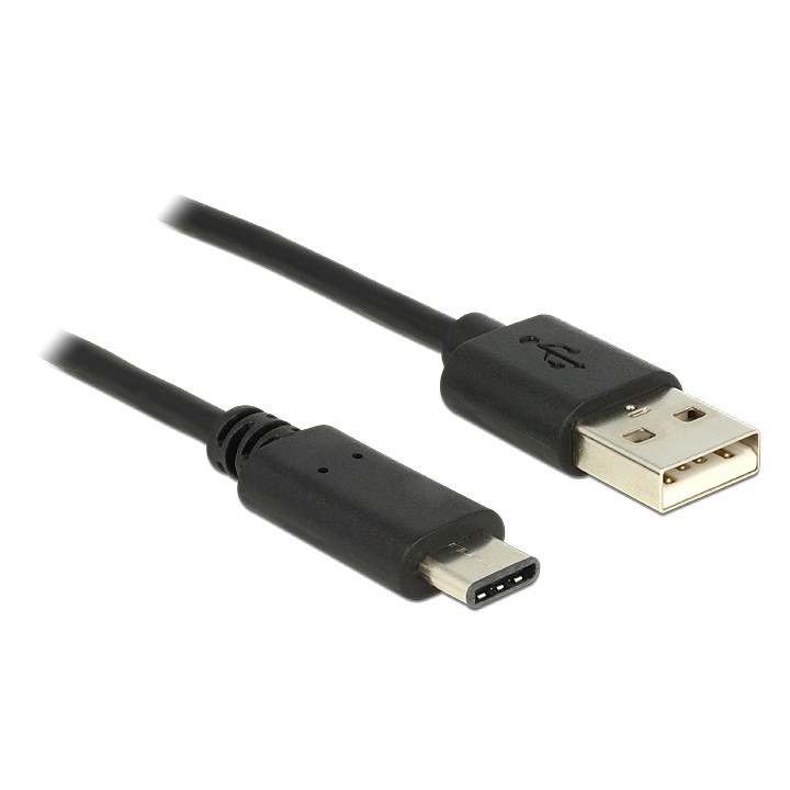 DELOCK Câble USB 2.0 USB-A mâle vers USB-C réversible mâle 1m