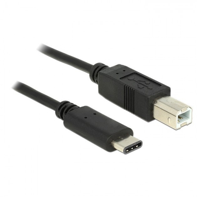 Audiophonics - DELOCK Câble USB 2.0 USB-B mâle vers USB-C réversible mâle 1m