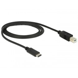 DELOCK Câble USB 2.0 USB-B mâle vers USB Type-C réversible mâle 1m