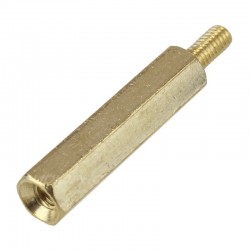 Brass Spacers Male / Female M2.5x20 +6mm (x10)