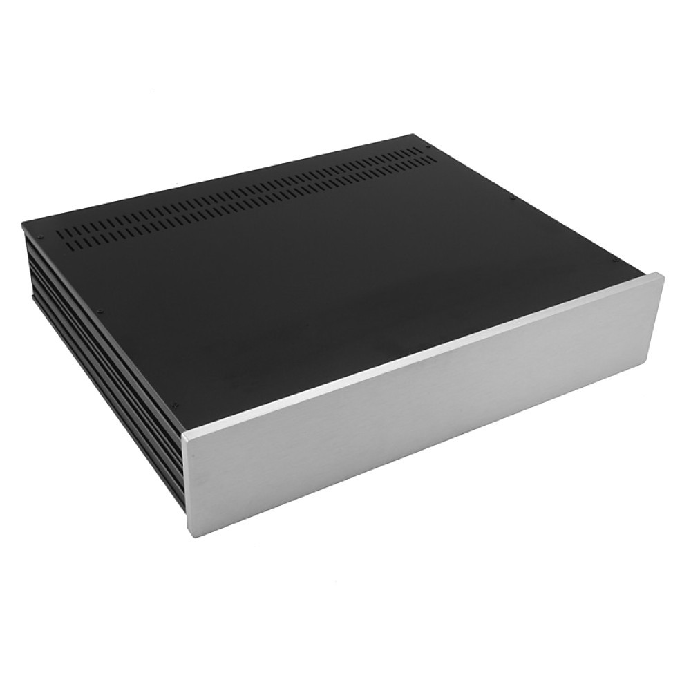 HIFI 2000 Boitier Slimline 2U 350mm - Facade 10mm Silver