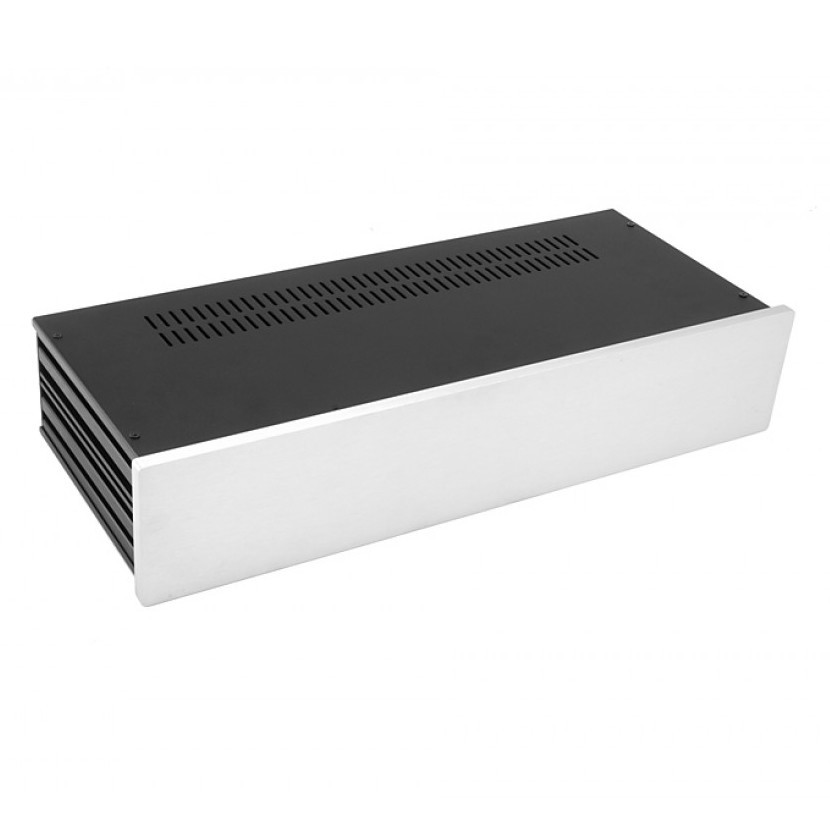 HIFI 2000 Boîtier Slimline 2U 170mm Façade 10mm Argent