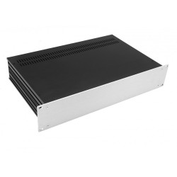 HIFI 2000 Boitier Slimline 2U 230mm - Facade 4mm Silver