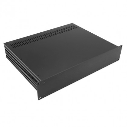 HIFI 2000 Slimline 2U Chassis 350mm - 4mm front Black