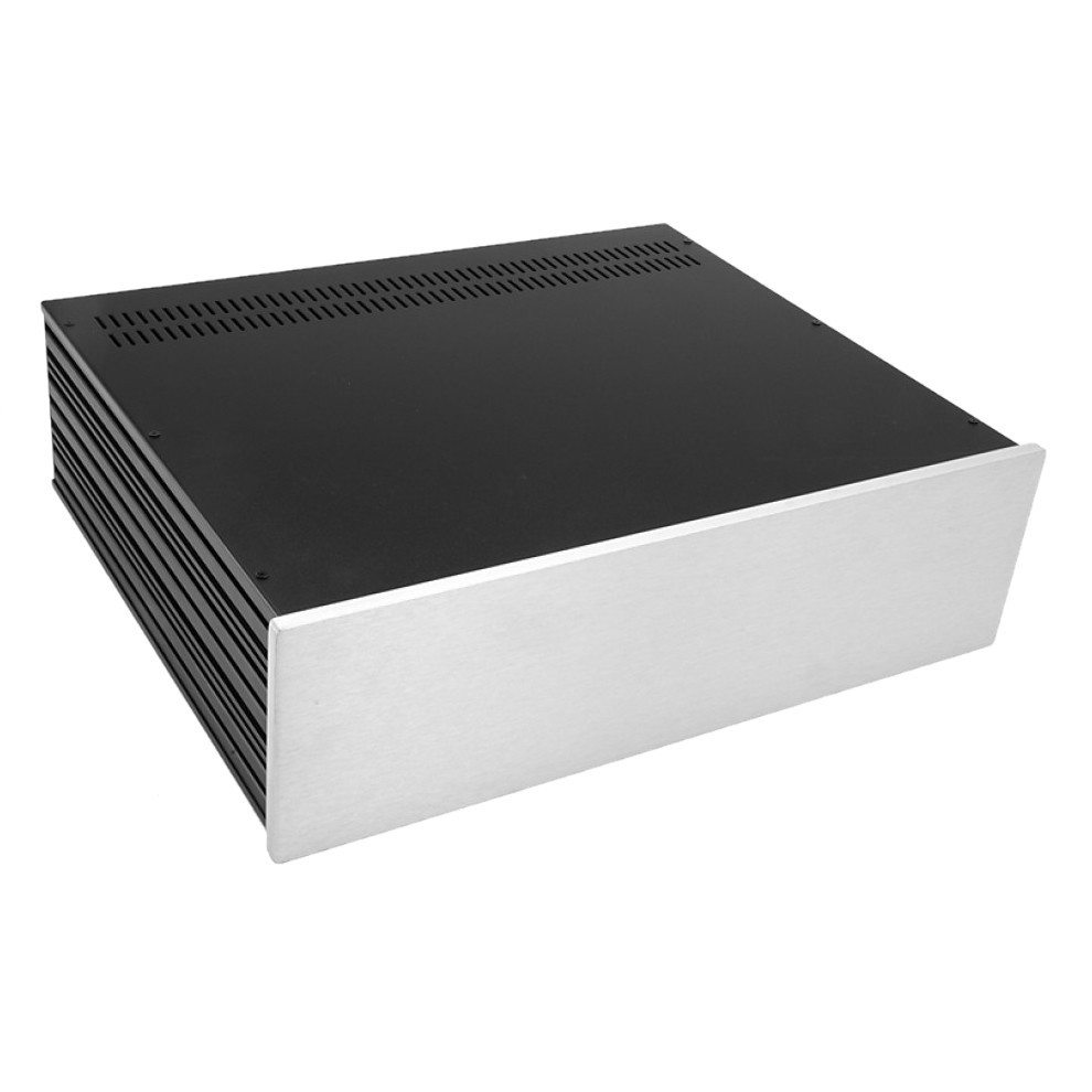 HIFI 2000 Case Slimline 3U 350mm - Front 10mm Silver