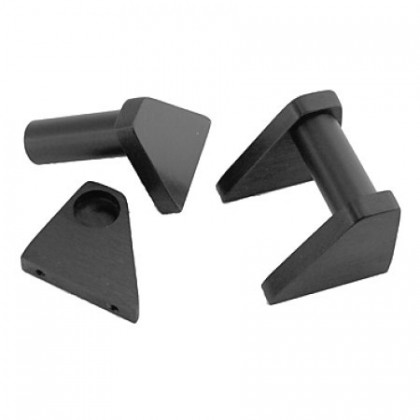 HIFI 2000 2U aluminium milled handles Black (Pair)