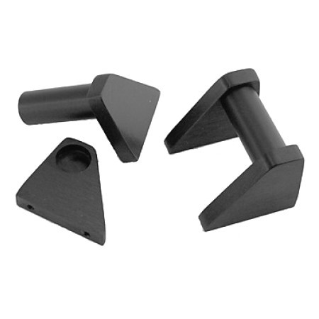 HIFI 2000 Handles Aluminum 2U Black (The pair)