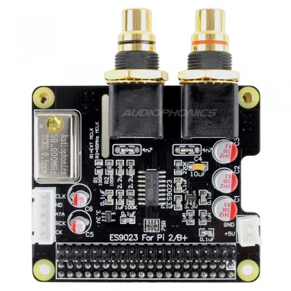 Audiophonics I-Sabre DAC ES9023 TCXO Raspberry Pi A+ B+ 2.0 / I2S