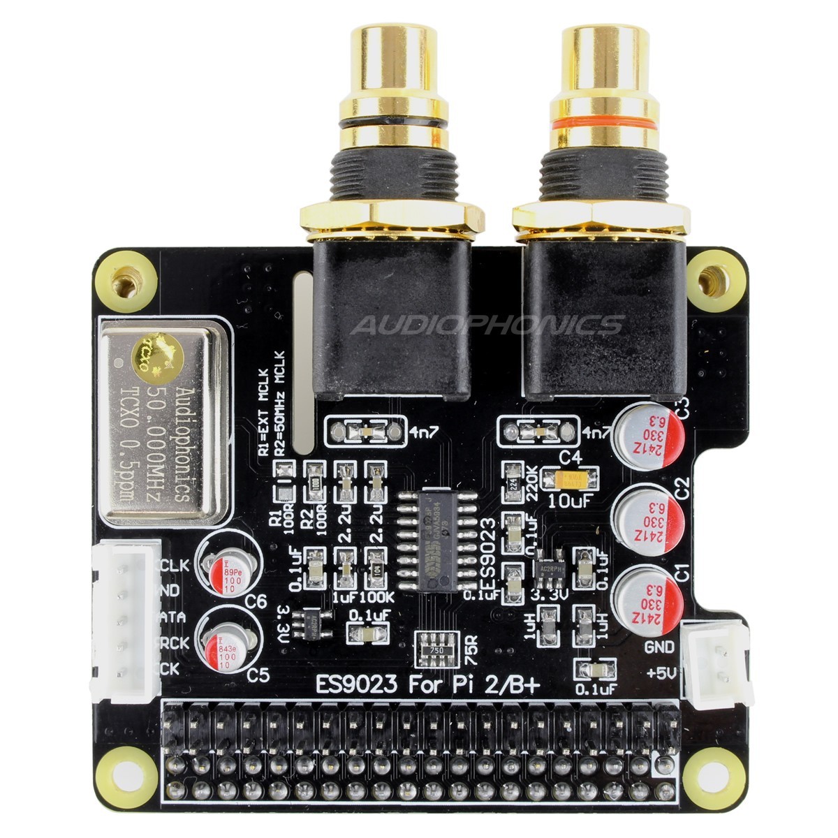 AUDIOPHONICS I-Sabre DAC ES9023 TCXO Raspberry Pi