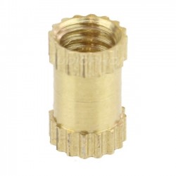 Insert en laiton pour bois filetage M4x8x5mm (Unité)