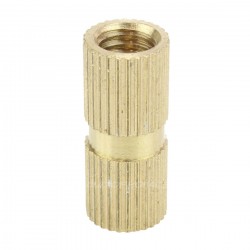 Insert en laiton pour bois filetage M6x20x8mm (Unité)