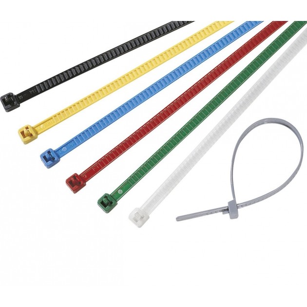 400 PCS Serre Cable Plastique Collier de Serrage Blanc et Noir
