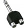 Adaptateur jack 6.35 mâle stéréo vers 2 x RCA femelle