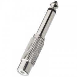 Adapter Jack 6,35 male mono to RCA female silver plated