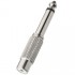 Adapter Jack 6,35 male mono to RCA female silver plated