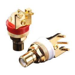 FURUTECH FP-908 (G) PCB RCA inlets Gold plated Pure Copper (Pair)