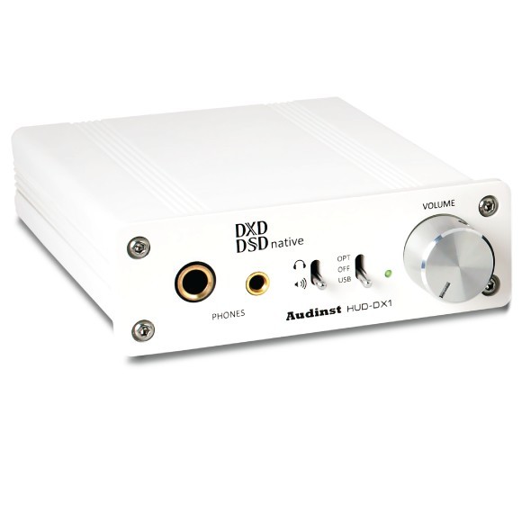 AUDINST HUD-DX1 Amplificateur Casque / DAC USB / Preamp 32/384kHz DSD Blanc