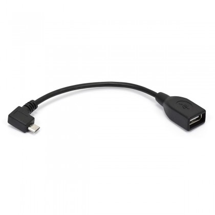 Angled Micro USB OTG to USB type A cable for Android devices