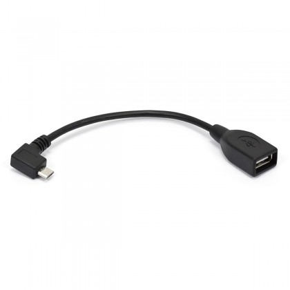 Câble OTG micro USB coudé vers USB type A pour appareils Android