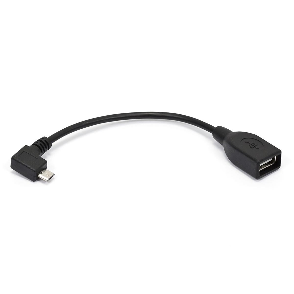 Angled Micro USB OTG to USB type A cable for Android devices