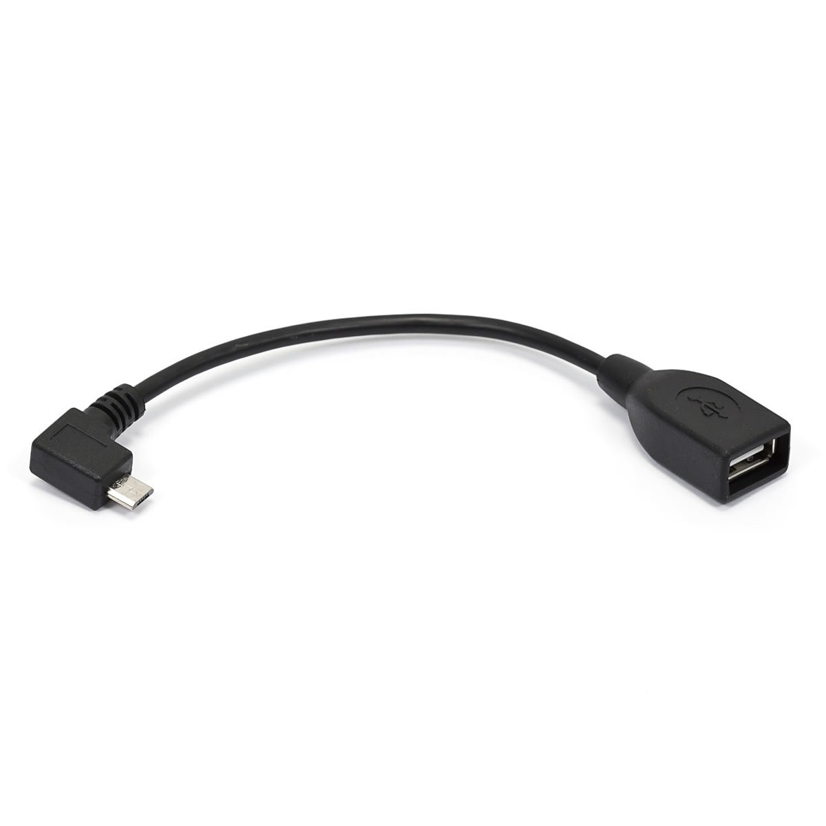 Câble OTG micro USB coudé vers USB type A pour appareils Android