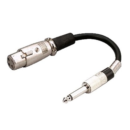 Cordon adaptateur XLR femelle vers jack 6,35 mâle mono