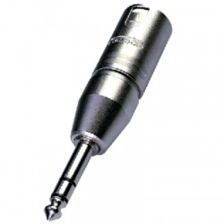 NEUTRIK Adaptateur XLR mâle vers jack 6,35 mâle stéréo