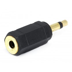 Adaptateur Jack 3.5mm mâle mono vers Jack 3.5mm femelle stéréo plaqué Or