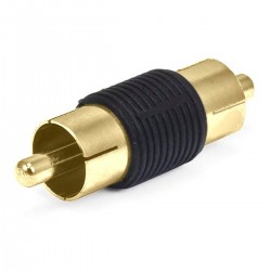 Adaptateur RCA mâle vers RCA mâle plaqué Or