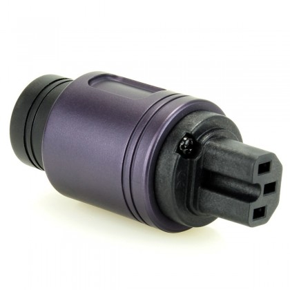 ELECAUDIO RI-24GP Connecteur Secteur IEC Plaquage Or 24k Purple Ø 16.5mm