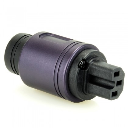 ELECAUDIO RI-24GP Hi-Fi IEC Power Plug 24k Gold Plated Purple Ø 16.5mm