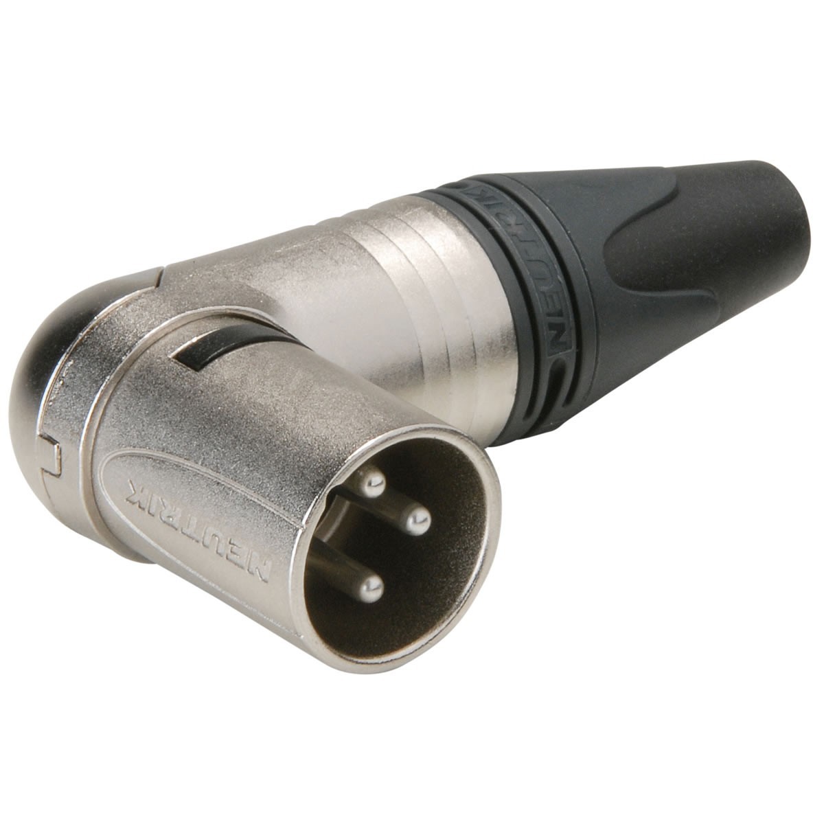 NEUTRIK NC3MRX Connecteur XLR Mâle 3 Pôles Plaqué Argent Coudé 90° Ø8mm (Unité)