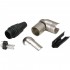 NEUTRIK NC3MRX 90° Angled Silver Plated 3 Way Male XLR Connector Ø8mm (Unit)