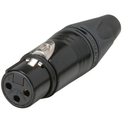 Neutrik NC3FXX-B Connecteur XLR Femelle plaqué Or Ø 8mm (Unité)