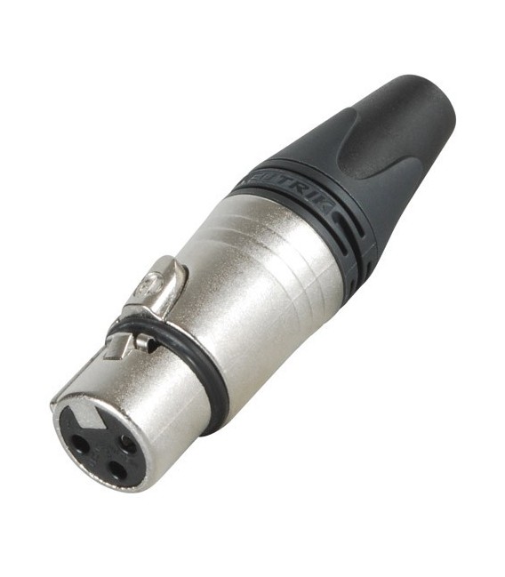 3 Stück  NEUTRIK NC3FXX XLR 3 pol Stecker female silber 