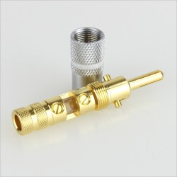 ELECAUDIO BA-601 Banana Plug Gold Plated Ø 5.5mm (La paire)